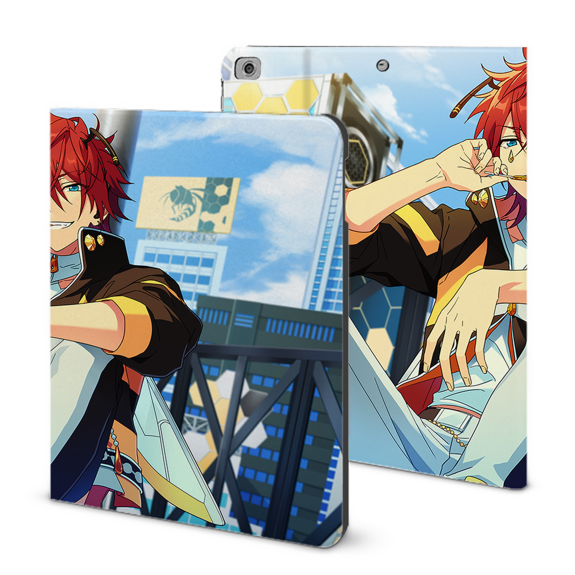 （画像用） あんさんぶるスターズ! Ensemble Stars IPad ケース ブック型 PUレザー TPU 耐衝撃 軽量 薄型 ペン収納なし 全面保護 IPad 各モデル対応